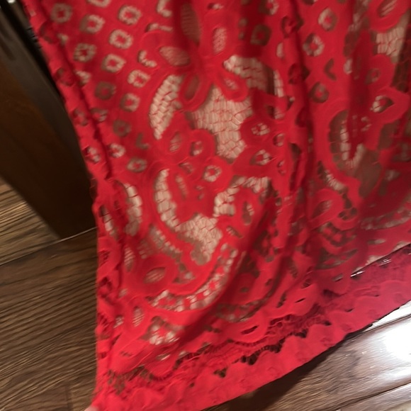 Red fancy cocktail dress, size Xs. Flattering fit. New tags still on. - Picture 3 of 4